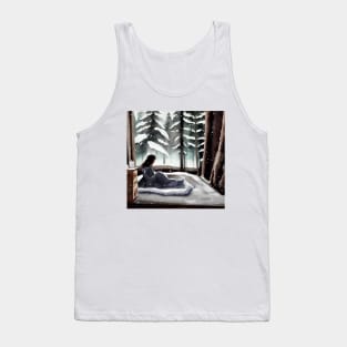 Woman Watching Snow Tank Top